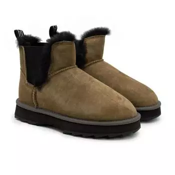Женские полусапоги из овчины (угги) EMU Australia, коричневые
