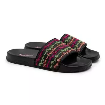Женские сланцы Pepe Jeans London (SLIDER COLORS PLS70110), черные