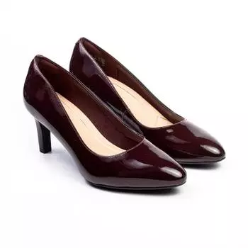 Женские туфли-лодочки Clarks(Calla Rose 26145112), бордовые