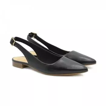Женские туфли с закрытым мыском/открытой пяткой Clarks(Laina15 Sling 26148860), черные