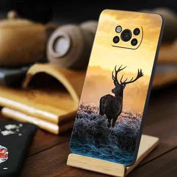 Телефон принципиально для Xiaomi POCO F4 GT MI 11 lite 9T X4 X3 NFC M3 M4 Pro 5G 11T F3 10T камуфляж для охоты на оленей POCO X4 NFC