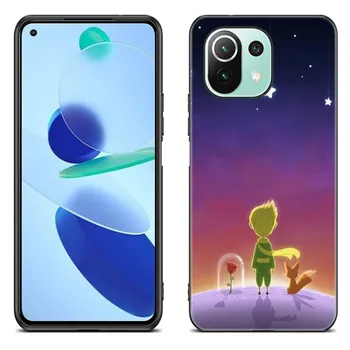 Чехол «Маленький принц с лисой» для Xiaomi Mi 11 Lite NE 11i 10T 11T Pro A2 A3 Lite POCO F3 M3 M4 C31 X3 Pro NFC GT, черный мягкий чехол Xiaomi Mi A2 Lite