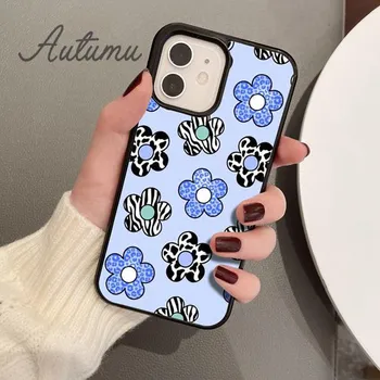 Y2k patterned flowers Phone Case for iPhone 11 12 13 14 Pro Max mini X XR XS SE 2020 6 7 8 Plus Samsung Galaxy S21 S22 shell iPhone 6plus