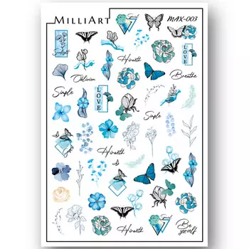 MILLIART NAILS Слайдер дизайн для ногтей 2D MAX-003