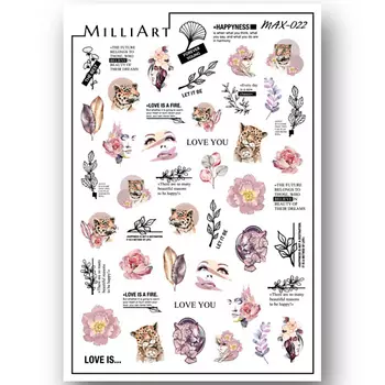 MILLIART NAILS Слайдер дизайн для ногтей 2D MAX-022