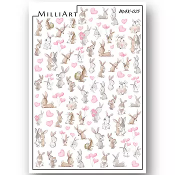 MILLIART NAILS Слайдер дизайн для ногтей 2D MAX-025
