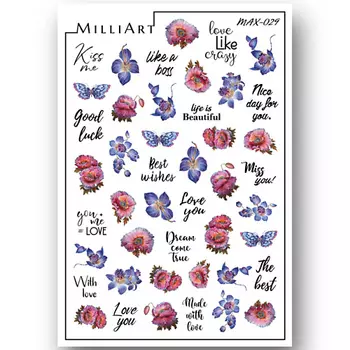 MILLIART NAILS Слайдер дизайн для ногтей 2D MAX-029