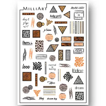 MILLIART NAILS Слайдер дизайн для ногтей 2D MAX-080