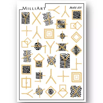 MILLIART NAILS Слайдер дизайн для ногтей 2D MAX-105