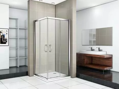 Душевой уголок 80х80 см Good Door Infinity CR-80-C-CH ИН00014 стекло прозрачное