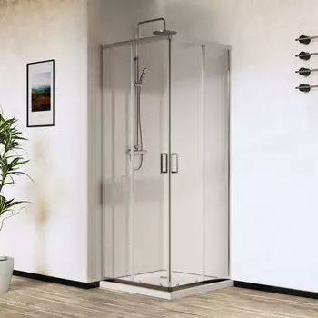 Душевой уголок Vincea City VSS-5CT900CL 90x90, хром, стекло прозрачное