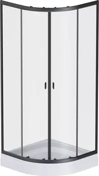 Душевой уголок AM.PM X-Joy 80x80 W88G-205-080BT64, профиль черный, стекло прозрачное