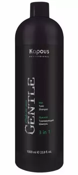 KAPOUS Шампунь мужской тонизирующий 3 в 1 / Gentlemen 1000 мл