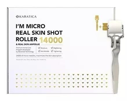 KARATICA Набор мезороллер и сыворотка / I'm Micro Real Skin Shot Roller 14000