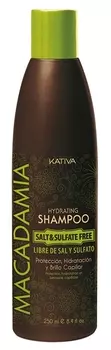 KATIVA Шампунь интенсивный увлажняющий для нормальных и поврежденных волос / MACADAMIA 250 мл