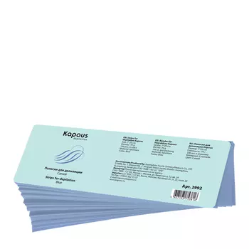 KAPOUS Полоски для депиляции, синий, 7*20 см / Depilation 100 шт