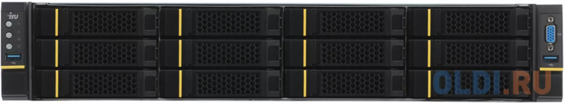 Сервер IRU Rock C2212P 1x4214R 1x64Gb 9341-8i 2x10Gbe SFP+ 2x800W w/o OS (1981106)
