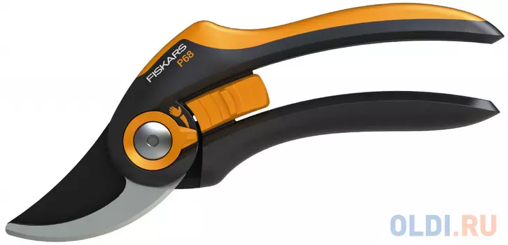 Секатор плоскостной Fiskars SmartFit P68 черный/оранжевый 111610
