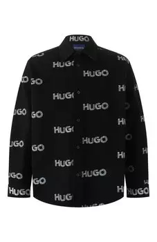 Хлопковая куртка-рубашка HUGO Blue