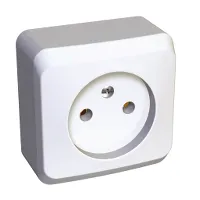 Розетка Schneider Electric PA16-001B Этюд 1-ая, без заземления, без шторок, наружная,16 А, 250 В, IP20, в сборе (белая)