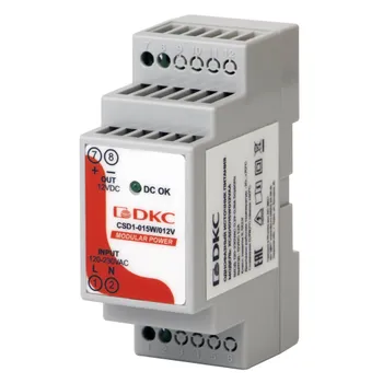 Источник питания DKC XCSD1015W012VAA однофазный, 15Вт, 1.2А, 12В, "MODULAR POWER"