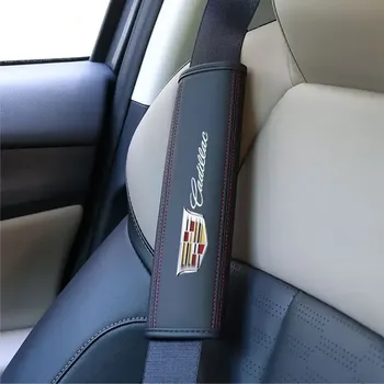 2 шт. накладки на ремень безопасности с логотипом для Cadillac Escalade CTS DTS STS XTS ATS BLS SLS Deville CT5 CT6 XT5 SRX