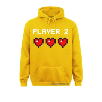Модные толстовки унисекс Player 2 Harajuku, винтажные видеоигры, два классических пиксельных подарочных толстовки, повседневные капюшоны с длинными рукавами 2XL