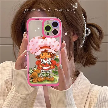 Чехол для телефона с клубничным песочным печеньем для IPhone 14, 13, 12, 11 Pro Max XS X XR SE 2020, 6, 7, 8 Plus, мини-защитный чехол iphone 11