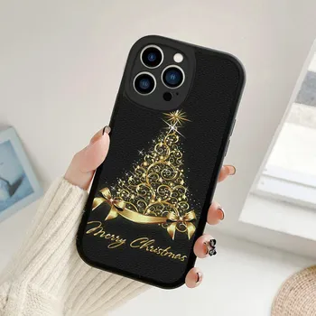 Чехол для телефона с рождественской елкой и оленем для Iphone 14 13 11 12 Pro MAX 13 12 MiNi 7 8plus 14 13 11PRO X XS 12 11 XR Чехлы из овечьей кожи 13 pro max