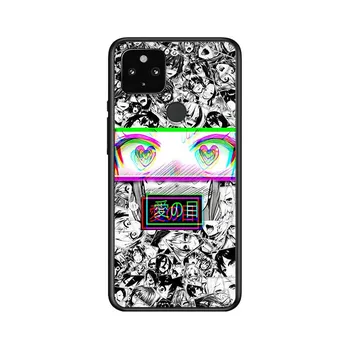 Черный чехол для телефона с изображением аниме «Девочка» для Google Pixel 6 Pro 5 5A 4 4A XL 5G, мягкий противоударный чехол Fundas Coque Capa Pixel 4 XL