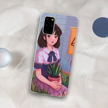 INS Kawaii японский аниме рисунок девушка чехол для телефона для Samsung S21 A10 для Redmi Note 7 9 для Huawei P30Pro Honor 8X 10i Samsung S21
