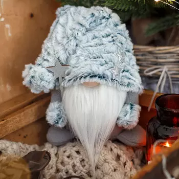Игрушка интерьерная New Years Home Decor Гном Шиншилка