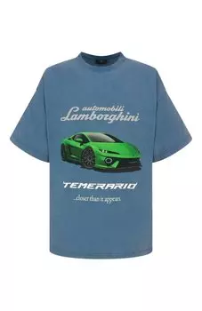 Хлопковая футболка Balenciaga x Automobili Lamborghini Balenciaga