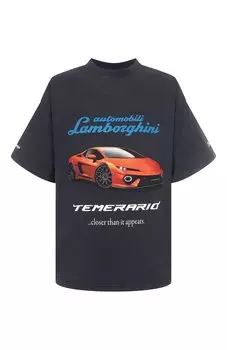 Хлопковая футболка Balenciaga x Automobili Lamborghini Balenciaga
