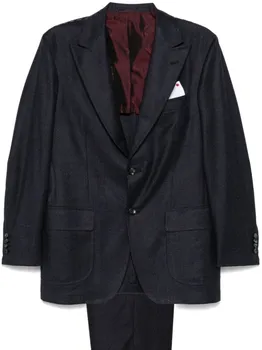 Kiton костюм в клетку, синий