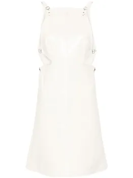 Платье мини Slash Buckle без рукавов Courrges, белый