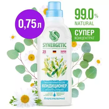 Кондиционер для белья Synergetic Эвкалипт и ромашка 750мл