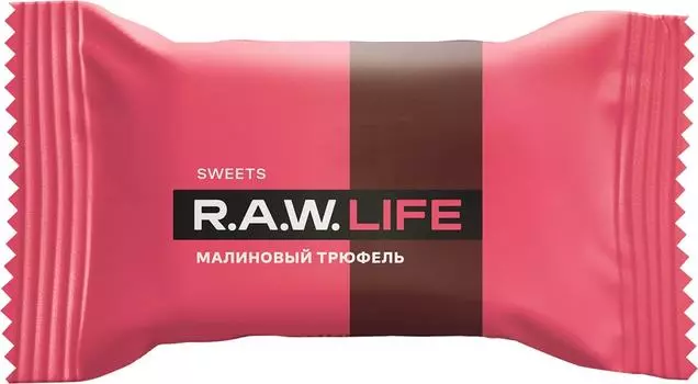 Конфета R.A.W. LIFE Малиновый трюфель 18гс доставкой!