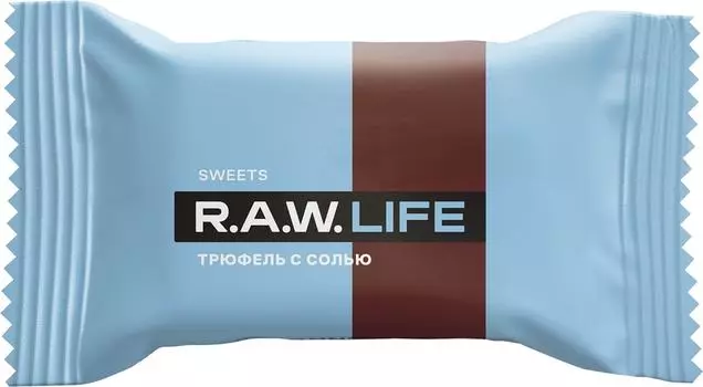 Конфета R.A.W. LIFE Трюфель с солью 18гс доставкой!
