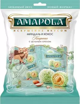 Конфеты Amapola Миндаль и кокос 120г. Доставим до двери!