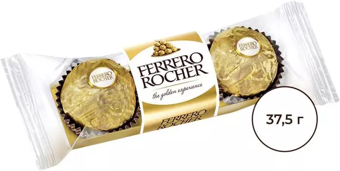 Конфеты Ferrero Rocher хрустящие из молочного шоколада 37.5г