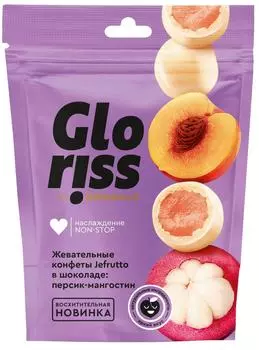 Конфеты Gloriss Jefrutto жевательные Персик-Мангостин 75г