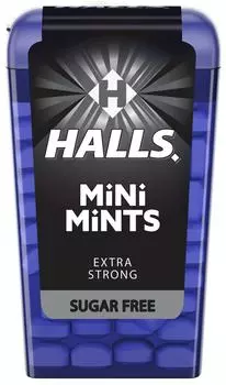 Конфеты Halls Mini Mints Extra Strong без сахара Мята-Ментол 12.5г