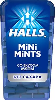 Конфеты Halls Mini Mints со вкусом мяты без сахара 12.5г