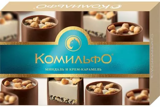 Конфеты Комильфо шоколадные Миндаль и крем-карамель 116г