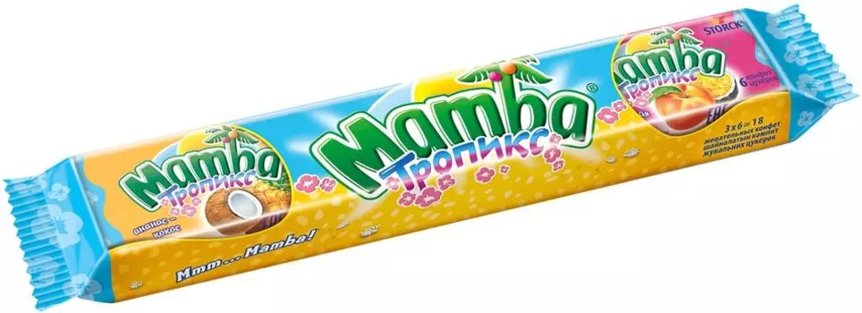 Конфеты Mamba жевательные со вкусом тропических фруктов 79.5г