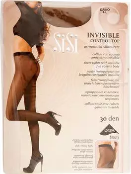 Колготки SiSi Invisible Control Top 30 Daino Бежевые Размер 4