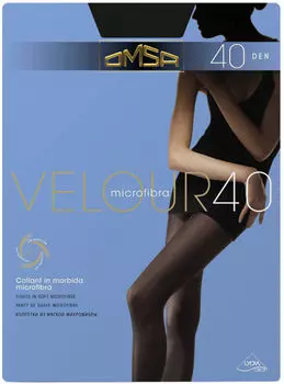 Колготки Omsa Velour 40 Nero Черные Размер 4с доставкой!