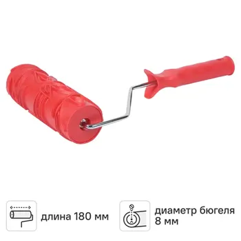Валик фактурный Pqtools эффект Бамбук 180 мм диаметр бюгеля 6 мм