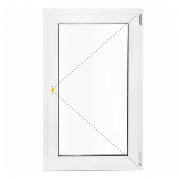 Окно пластиковое ПВХ VEKA одностворчатое 1100x700 мм (ВxШ) поворотное однокамерный стеклопакет белый/белый